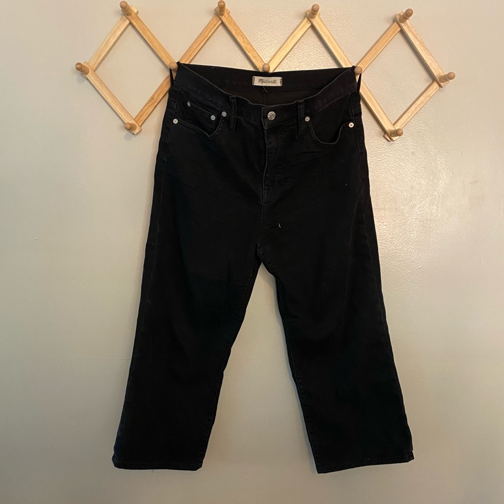 Madewell Slim Wide Leg Crop, Black